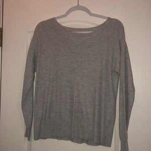 American Eagle gray thermal long sleeve top